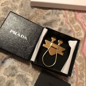 Prada Accessories - Prada White Triangle Monster Keychain Prada Accessories - Prada White Triangle Monster Keychain
